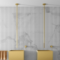天花板吊頂水龍頭酒店定制金色創意入墻式面盆龍頭全知能感應龍頭