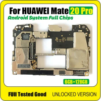 Working For HUAWEI MATE 20 Pro Motherboard,100% Unlocked Logic Board 128GB For HUAWEI MATE 20 Pro Mainboard With Full Chips
