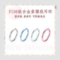 Anting-anting Aloi Titanium, F136, Gelang Mudah, Perubatan Implant Cincin Tertutup, Bulatan Personal