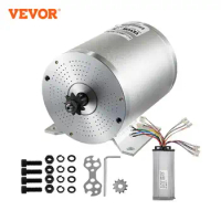 VEVOR Brushless Electric DC Motor W/ Controller 48V 72V 2KW 3KW High Speed Low Noise for E-Scooters Go-Karts E-Bikes Quad Trike
