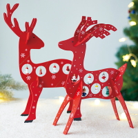 免運 圣誕節裝飾品店鋪櫥窗桌面DIY鹿擺件木質圣誕鹿回頭鹿圣誕禮品 交換禮物全館免運