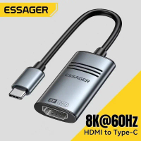 Essager อะแดปเตอร์วิดีโอ HDMI to Type-C การฉายภาพ Hd เข้ากันได้กับ 4K@120hz 4K@144hz
