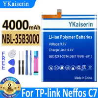 YKaiserin New 4000mAh NBL-35B3000 Battery For TP-link Neffos C7 Y7 X9 TP910A TP910C TP913A Mobile Phone + Free Tools