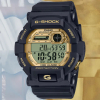 【CASIO 卡西歐】G-SHOCK 時尚黑金電子腕錶 母親節 禮物 推薦(GD-350GB-1)