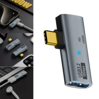2-in-1 Type C 3.2 OTG Splitter 10Gbps Data Transfer USB OTG Type C Adapter Fast Charging Converter for iPhone 15 Tablet Macbook