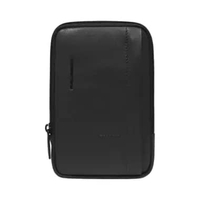 Piquadro Neck Phone Pouch Leather Black Black