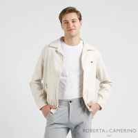 【ROBERTA 諾貝達】男裝 時尚精品 講究極致立領式外套(米)