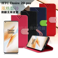 NISDA for HTC Desire 20 Pro 風格磨砂支架皮套