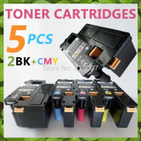 Toner Cartridge Compatible For Dell 1250 1250c 1350 1350cnw 1355 1355cn 1355cnw Color Laser Printer 2BK+1CMY Toner With Chips