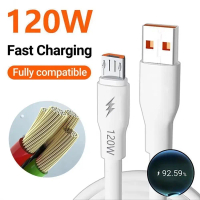 1M/1.5M/2M 120W Bold USB Type C Micro Cable for Data Cable Android Charging Cable