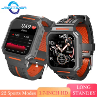 C1 Rugged Men Smartwatch 1.7" HD IPS Color Screen Outdoor Fitness Smart Watch Heart Rate Blood Oxygen Pressure Monitor