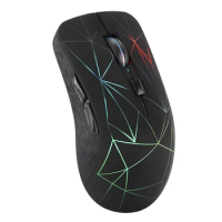 Bluetooth Wireless Mouse 2 In 1 Cordless Bluetooth 5.0 + 2.4Ghz Mouse Rechargeable Gaming Mouse