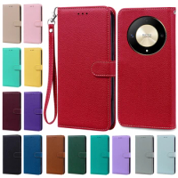 For Honor Magic5 Lite Case Wallet Flip Phone Case Shockproof Leather Fundas For Honor X9a X9b HonorX9a Card Holder Cover Coque
