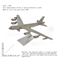 Jason Tutu 1200 Quy Mô Hợp Kim Mô Hình Diecast B52 Máy Bay Ném Bom Quân Đội Máy Bay Chiến Đấu B-52 M