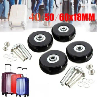 2x Replacement Travel Luggage Suitcase Wheels Axles Repair Kit Dia.40mm/50mm/60mm