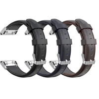 Business Genuine Leather Watch Strap Wrist Band for Garmin Forerunner230 235 620 630 735/Fenix5 Forerunner945 935/Fenix3 Fenix5X