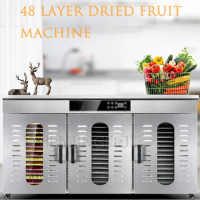 Commercial Large Dryer Fruit Vegetables Dried Fruit Machine 220V Medicinal Herbs Seafood Air Dry High Power Automatic Dehydrator