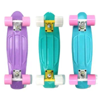 Plastic Mini Cruiser Skateboard for Children and Adults, Penny Board, Complete Ready to Ride, 4 Wheel Sport Scooter, 22"