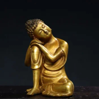 Religious Buddha Statue Bronze Gilded [Sleeping Buddha] Statue