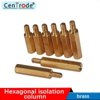 Single head hexagonal copper column hexagonal isolation column Yin and Yang column hollow stud M4 40PCS
