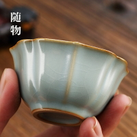 天青汝窯普洱茶杯主人杯功夫單杯汝瓷陶瓷品茗杯茶盞個人專用茶具