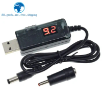 USB Boost Converter DC 5V to 9V 12V USB Step-up Converter Cable + 3.5x1.35mm Connecter For Power Supply/Charger/Power Converter