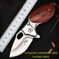 58HRC Pocket Knife For Men D2 Cute Survival Folding Knife Box Cutter Self Defence Damascus EDC Utility Knife cs go