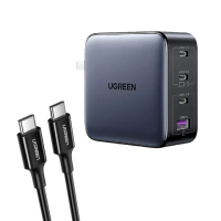 【綠聯】100W 3C1A 氮化鎵快速充電器 深空灰(升級版)