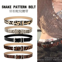 Y2K Snake Pattern Belt Hot Girl Leopard Print Subculture Millennium Accessories Minimalist Punk Belt