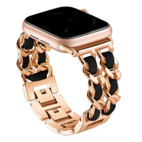 Compatible for Apple Watch Band Jewelry Bracelet Metal Strap Bling for iWatch bands Series Ultra 8 7 6 5 4 3 2 1 SE