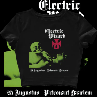CROP TOP ELECTRIC WIZARD 25 AGUSTUS PATRONAAT HAARLEM | GRUNGE | CROPTOP HITAM | CROP TEE SLIM FIT S
