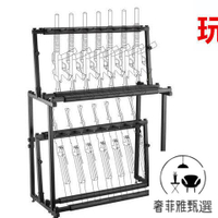 玩具發射器架槍架擺放金屬架模型展示架落地收納武器架立式架
