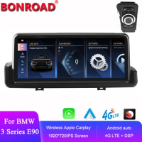Bonroad SN662 Car Android Multimedia Radio Player For BMW 3 Series E90/E91/E92/E93 Carplay WIFI GPS Navigation 2 Din Monitor