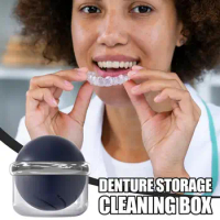 Braces Cleaner Cup Denture Cups For Soaking Dentures Denture Holder Retainer Storage Soak Container Denture Bath Cup For Women