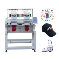 Factory Digital Two Head Embroidery Sewing Machine Computer 9 12 15 Needle 2 Head Hat Tshirt Embroidery Machines For Sale
