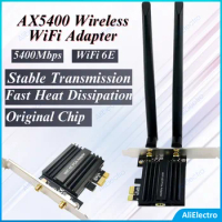 AX5400 Wireless WiFi Adapter 2.4G/5G/6Ghz 5400Mbps Bluetooth 5.2 WiFi6 Tri-Band WiFi 6E PCIe NIC Card Intel AX210 802.11AX
