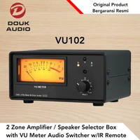 Douk Audio VU102 2 Zone Amplifier / Speaker Selector Box with VU Meter Audio Switcher w/IR Remote