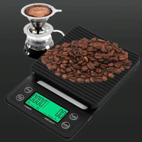 Digital Coffee Weighing Drip Scale 3kg 0.1g LCD Display With Timer Precision Kitchen Food Cooking Baking Milk Mat Scales Balance