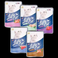 LIFE CAT Pouch 85gr / Makanan Kucing Basah Adult Kitten