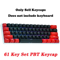 61 Key Set PBT Keycaps Ansi 60% Computer Gamer Mechanical Keyboard Cap Backlight OEM Miami DOLCH GK61 SK61 Anne pro 2 RK61 K617