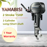 Look Here! High Quality YAMABISI 15hp Outboard Motor 2 Stroke Short Shaft Outboard Boat Engine