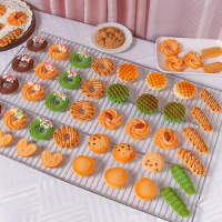 20pcs Artificial Cookies Model Photography Fake Cookies Props Simulation Cookies Home Shop Display Model