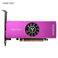 Yeston RX6400-4GD6 LP Graphics Card 4G/64bit/GDDR6 Memory 2039-2321MHz Core Frequency 4K Single Cooling Fan HD+DP Output Ports