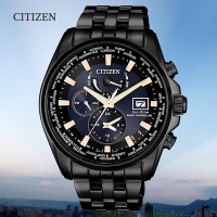 CITIZEN 星辰 GENTS亞洲限定 光動能 電波對時 紳士腕錶-44mm AT9039-51L