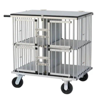 Wholesale Large Size Aluminum Dog Trolley pet show trolley Portable Pet Stroller Dog Show Cage