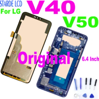Original For LG V40 V50 LCD Display Touch Screen Digitizer Assembly With Frame For LG V40 ThinQ V50 ThinQ 5G LCD Replacement