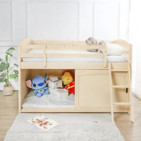 【BODEN】麥安3.5尺單人收納型實木雙層床架/兒童中高層床組/高架床(內附吊衣桿)