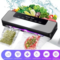 Sealer vakum dengan kantong penyegel makanan portabel sealer vakum vakum vakum komersial dan kering 