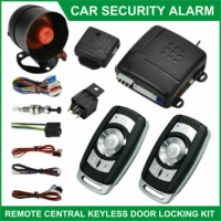 Car Alarm Vehicle System 1-Way Universal Protection Security System Keyless Entry Siren With 2 Remote Control Burglar