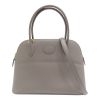 【二手名牌BRAND OFF】HERMES 愛馬仕 灰色 Epsom 牛皮 Bolide 27 柏莉包 兩用包 D刻